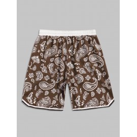 Men's Vintage Ethnic Paisley Floral Print Drawstring Summer Beach Vacation Shorts Men's Vintage Ethnic Paisley Floral Print Drawstring Summer Beach Vacation Shorts