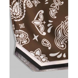Men's Vintage Ethnic Paisley Floral Print Drawstring Summer Beach Vacation Shorts Men's Vintage Ethnic Paisley Floral Print Drawstring Summer Beach Vacation Shorts